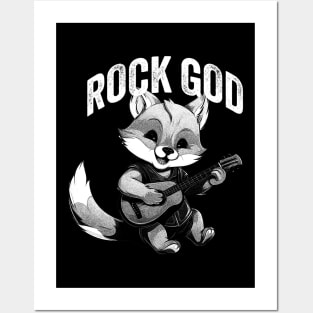 Rock God Fox Posters and Art